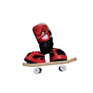 Tech Deck Dude Norman Red Hockey Mask Skate Crew and Board #23A